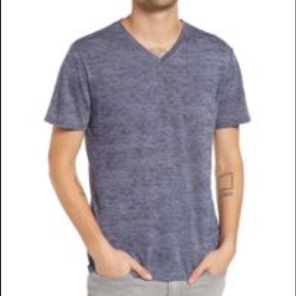 The Rail Other - Men's The Rail V Neck Burnout Shirt SS Large LQ122